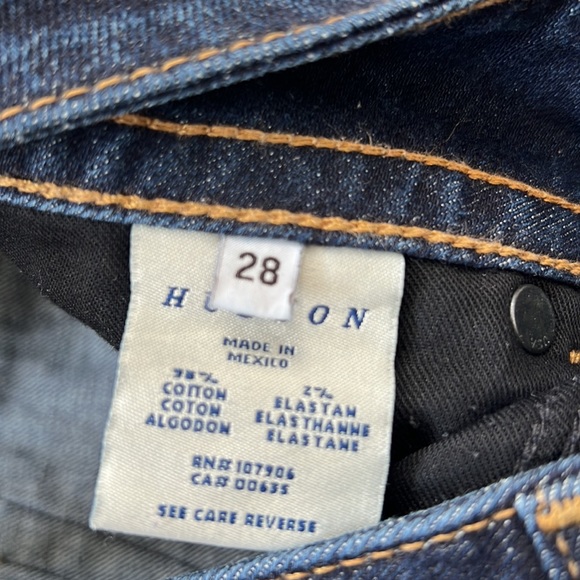 Hudson Jeans, size 28 bootcut, back flap pockets, dark wash EUC - Picture 7 of 16